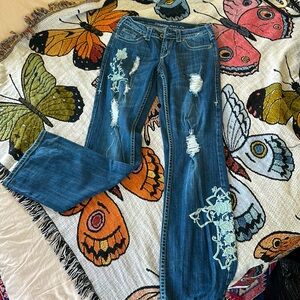 Cowgirl Tuff Embroidered Jeans